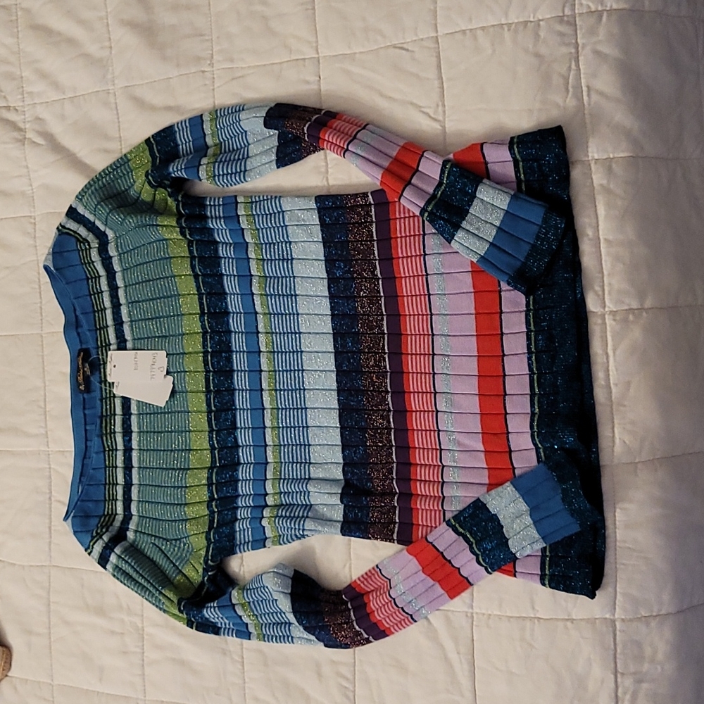 Brooks Brothers shimmer striped sweater